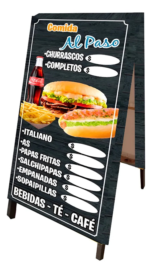 Paloma Publicitaria Comida Al Paso - Negra