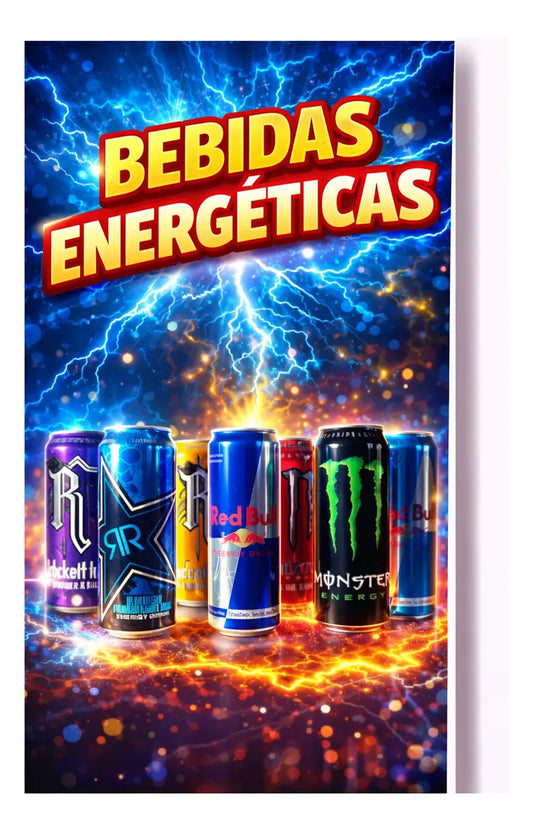 Pendón Colgante Bebidas Energéticas (35 x 70)