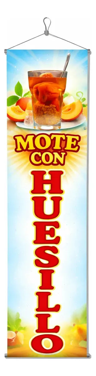 Mini Pendón Colgante De Mote Con Huesillos (20 x 100)