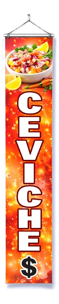 Mini Pendón Colgante De Ceviche (20 x 100)