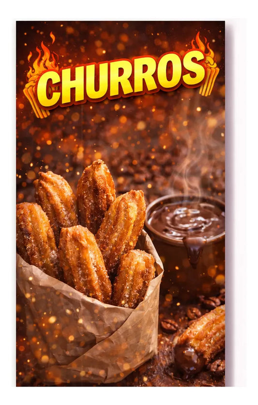 Pendón Colgante Churros (50 x 100)