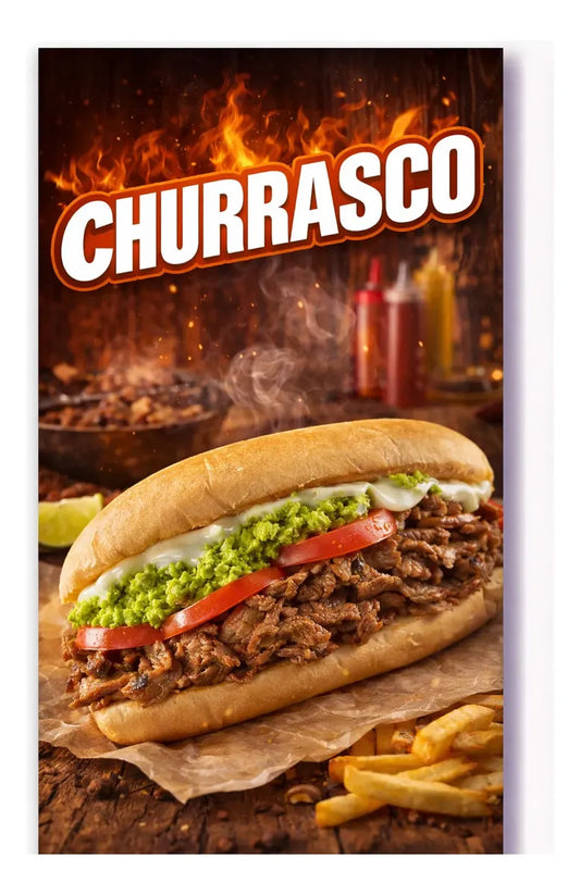 Pendón Colgante Churrasco (50 x 100)