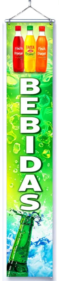 Mini Pendón Colgante De Bebidas Coca Cola Fanta Sprite (20 x 100)