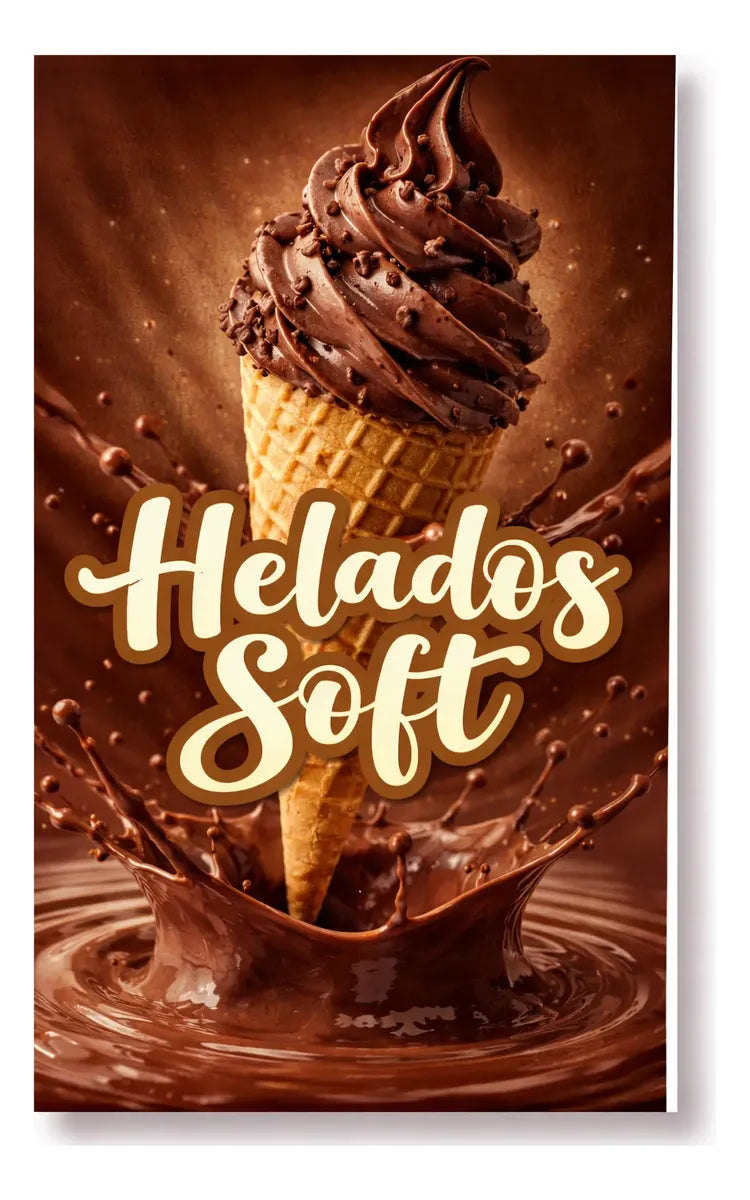 Pendón Colgante Helados Soft (50 x 100)
