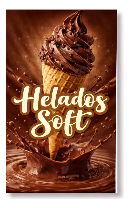 Pendón Colgante Helados Soft (50 x 100)