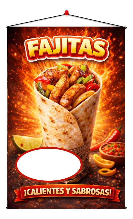 Pendón Colgante Fajitas (35 x 70)