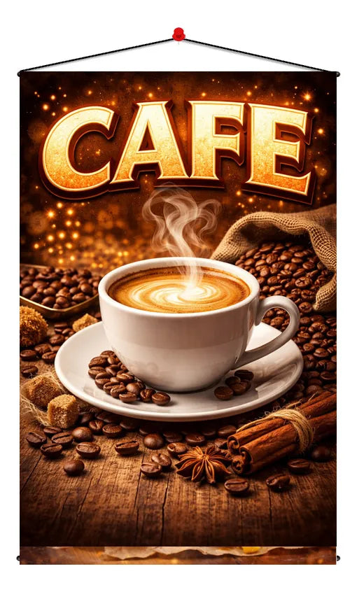 Pendón Colgante Café (35 x 70)