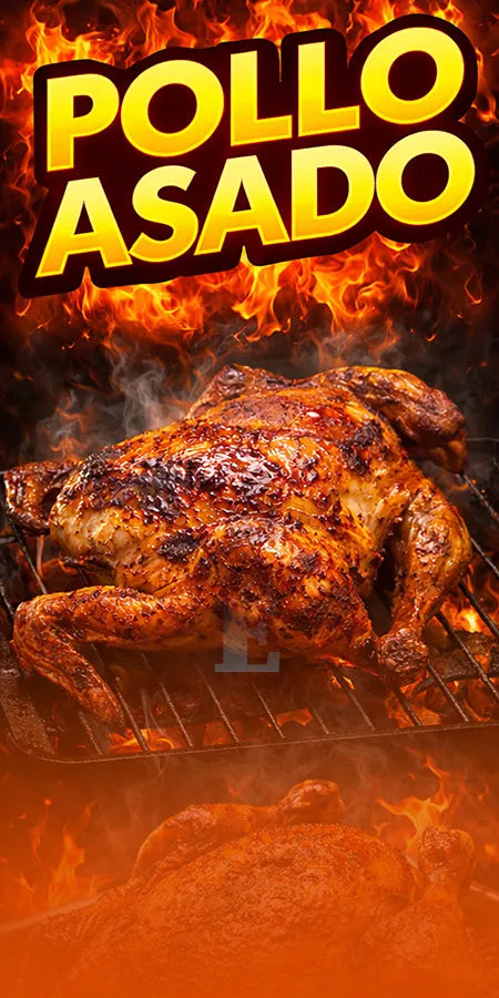 Pendón Colgante Pollo Asado (50 x 100)