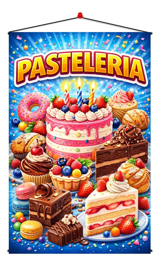 Pendón Colgante Pastelería (50 x 100)