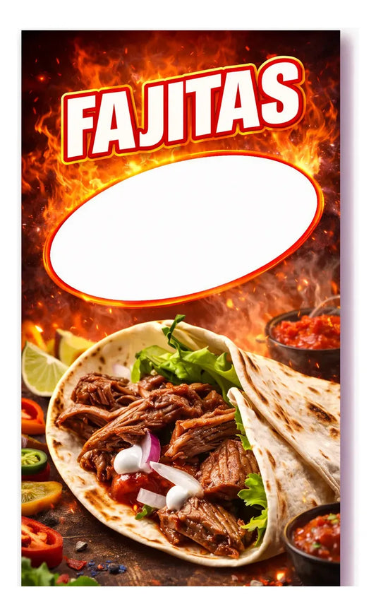 Pendón Colgante Fajitas Valores (50 x 100)