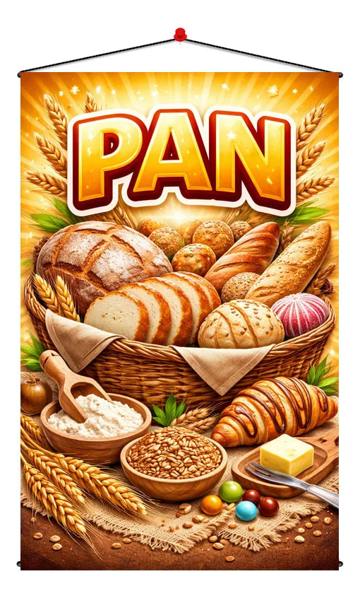 Pendón Colgante Pan  (50 x 100)