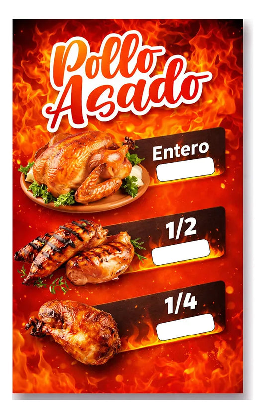 Pendón Colgante Pollo Asado (50 x 100)