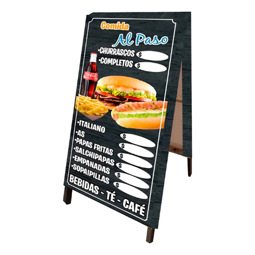 Paloma Publicitaria Comida Al Paso - Negra